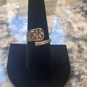 Floral Sterling Silver Spoon Ring